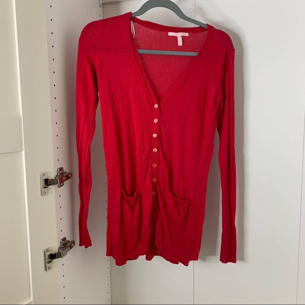 5/$25 Sale ☀️ VS Cherry Red Button Cardigan